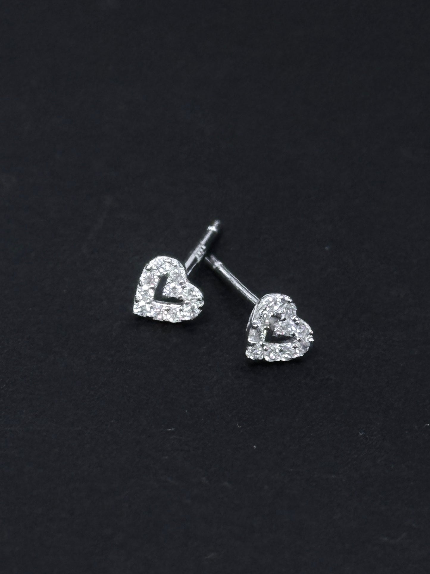 Sterling Silver studs - Glint Heartline
