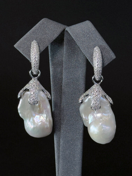 Sterling Silver Earring - Ocean Crown