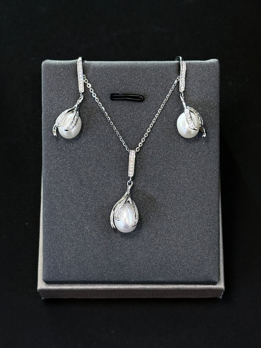 Sterling Silver Set - Petal Embrace