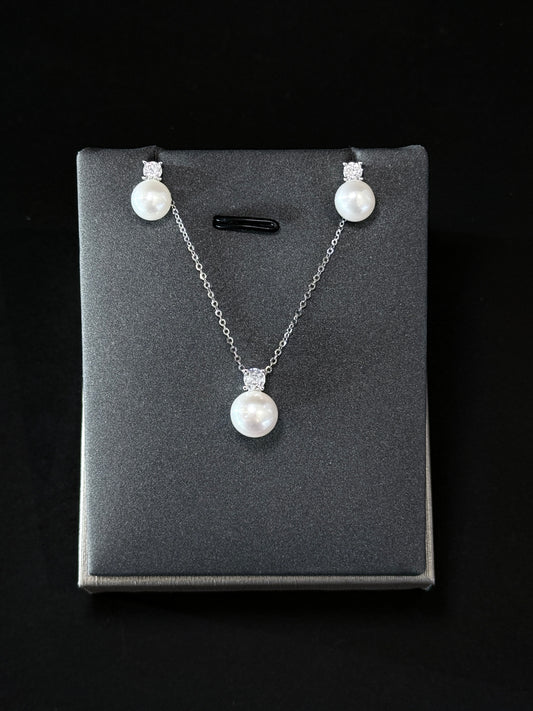 Sterling Silver Set - Pearl Diana