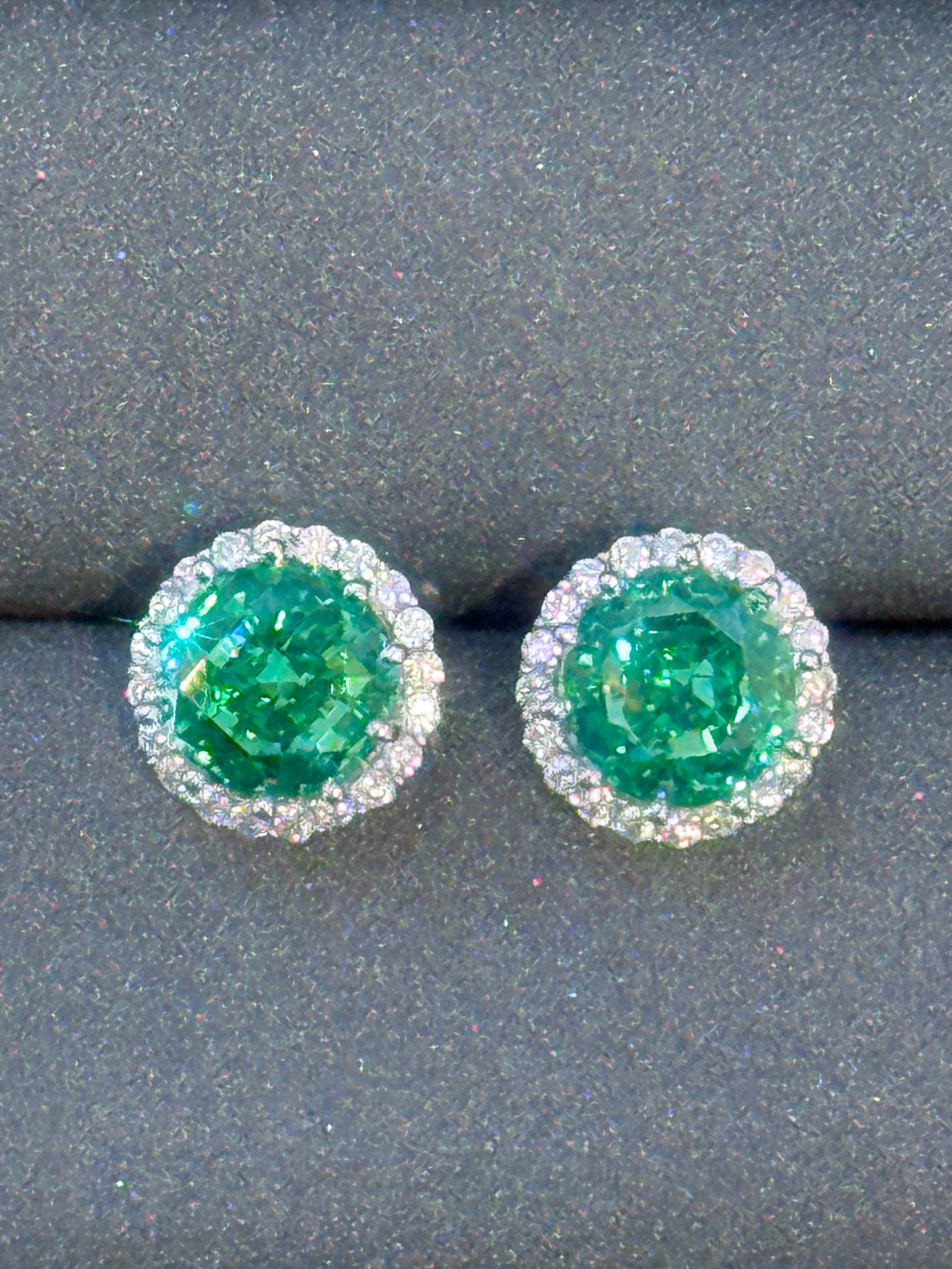 Sterling Silver studs - Emerald Muse