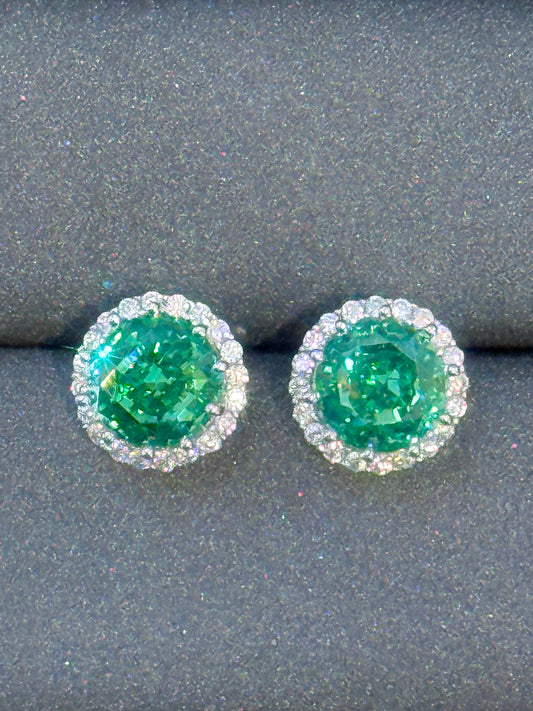Sterling Silver studs - Emerald Muse