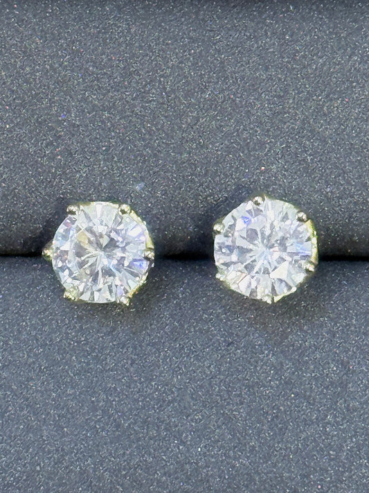 Sterling Silver studs - Classic Gold Edition