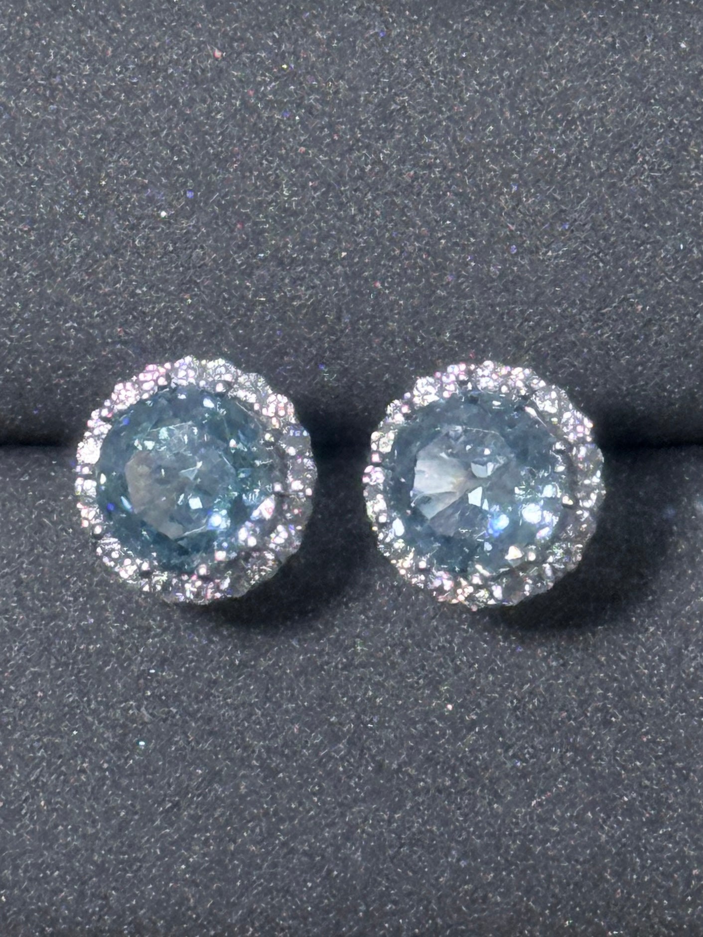 Sterling Silver studs - Blue Aurora