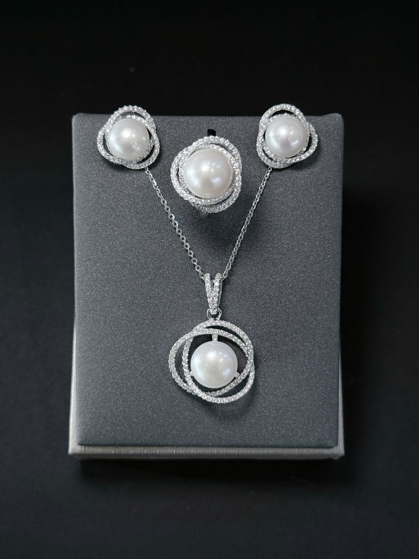 Sterling Silver Set - Orbita Pearl Eternal